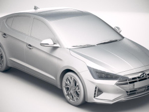 Hyundai Elantra 2019 3D 모델