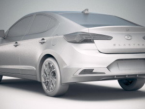 Hyundai Elantra 2019 3D 모델