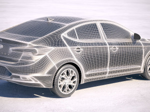 Hyundai Elantra 2019 3D 모델