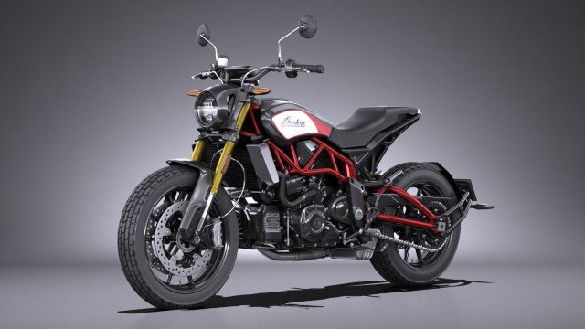 Indian FTR 1200 S 2019 3D Model .c4d .max .obj .3ds .fbx .stl .blend 