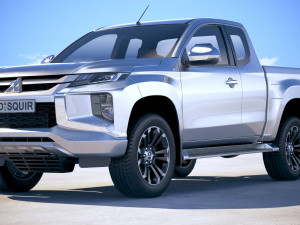 Mitsubishi L200 Extended Cab 2019 Modelo 3D