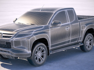 Mitsubishi L200 Extended Cab 2019 Modelo 3D