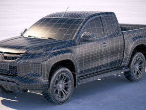Mitsubishi L200 Extended Cab 2019 Modelo 3D