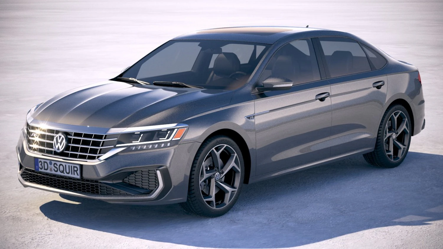 Volkswagen Passat R-line 2020 3D Model .c4d .max .obj .3ds .fbx .stl .blend 