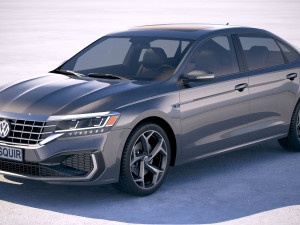 Volkswagen Passat R-line 2020 3Dモデル