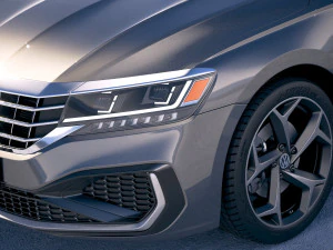 Volkswagen Passat R-line 2020 3D Model