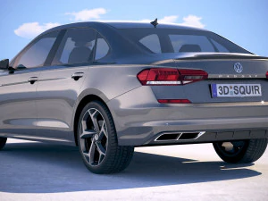 Volkswagen Passat R-line 2020 3D Model