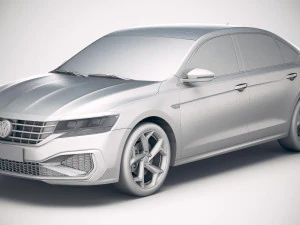 Volkswagen Passat R-line 2020 3D Model