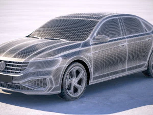Volkswagen Passat R-line 2020 3D Model