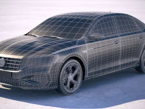 Volkswagen Passat R-line 2020 3D Model