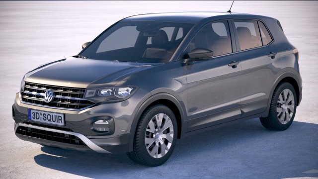 Volkswagen T-cross Basic 2019 Model 3D .c4d .max .obj .3ds .fbx .stl .blend