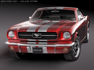 Mustang Fastback 1964-1966 3D मॉडल