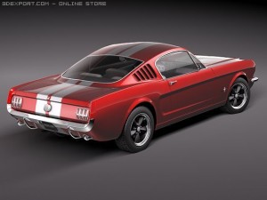 Mustang Fastback 1964-1966 3D मॉडल