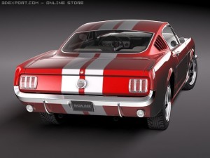 Mustang Fastback 1964-1966 3D मॉडल