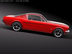 Mustang Fastback 1964-1966 3D मॉडल