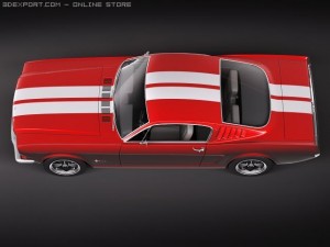 Mustang Fastback 1964-1966 3D मॉडल