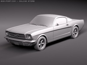 Mustang Fastback 1964-1966 3D मॉडल