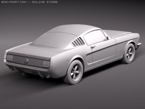 Mustang Fastback 1964-1966 3D मॉडल