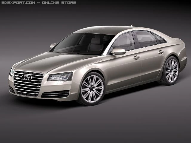 Audi A8 2011 3D Model .c4d .max .obj .3ds .fbx .stl .blend 
