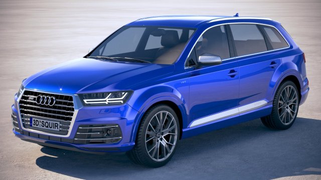 Audi SQ7 2019 Model 3D .c4d .max .obj .3ds .fbx .stl .blend