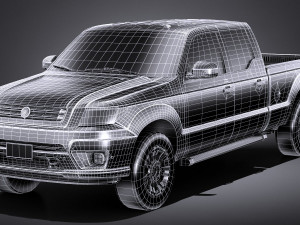 Generic Pickup 2015 lowpoly 3D Model