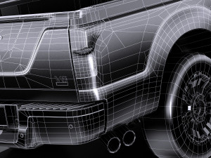 Generic Pickup 2015 lowpoly 3D Model