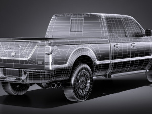 Generic Pickup 2015 lowpoly 3D Model