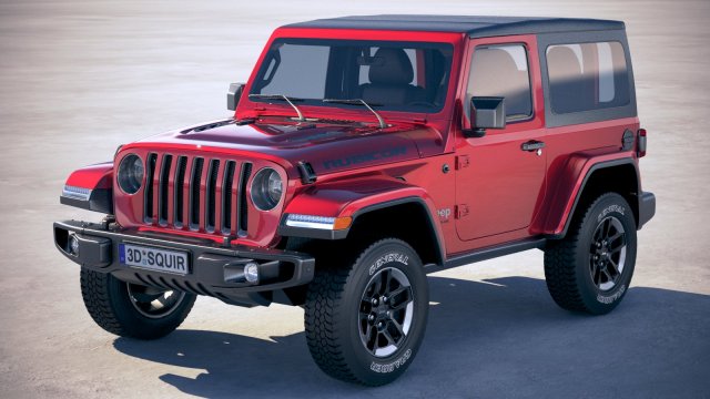 Jeep Wrangler Rubicon Softtop 2019 3D 모델 .c4d .max .obj .3ds .fbx .stl .blend 