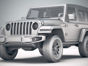 Jeep Wrangler Rubicon Softtop 2019 3D 모델
