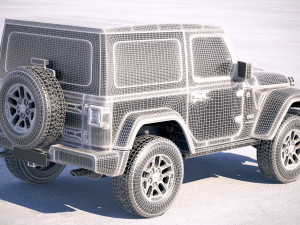 Jeep Wrangler Rubicon Softtop 2019 3D 모델