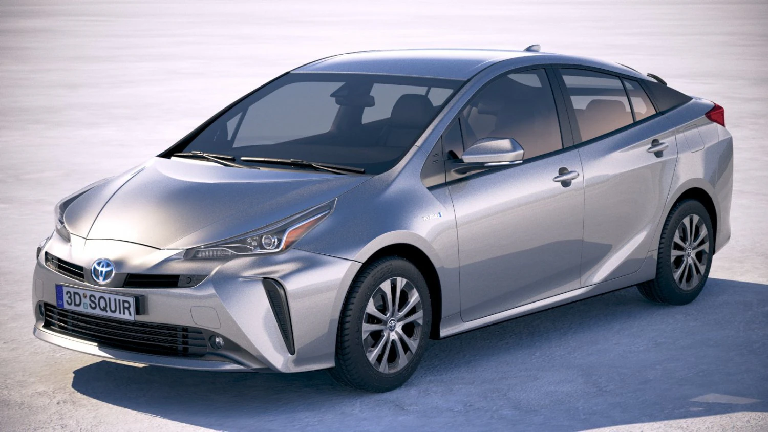 Toyota Prius 2019 3D Model .c4d .max .obj .3ds .fbx .stl .blend 