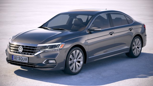 Volkswagen Passat 2020 US 3D-Modell .c4d .max .obj .3ds .fbx .stl .blend