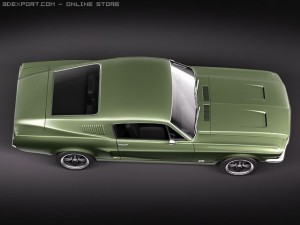 Mustang 1967 Bullit Modello 3D
