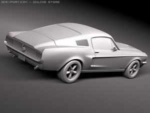 Mustang 1967 Bullit Modello 3D