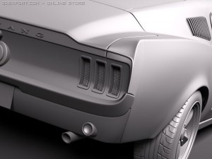 Mustang 1967 Bullit Modello 3D