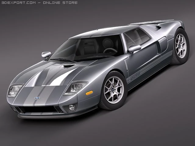 GT40 midpoly 3D Model .c4d .max .obj .3ds .fbx .stl .blend