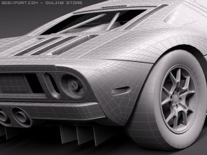 GT40 midpoly 3D-Modell