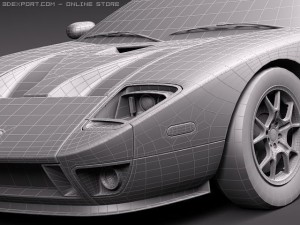 GT40 midpoly 3D-Modell