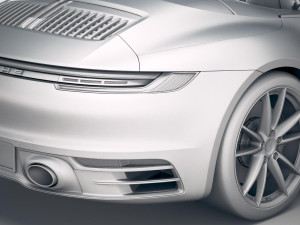 Porsche 911 Carrera 4S Cabrio 2019 3D मॉडल