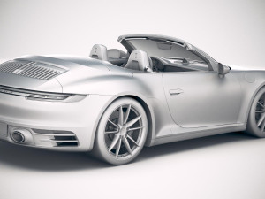 Porsche 911 Carrera 4S Cabrio 2019 3D मॉडल