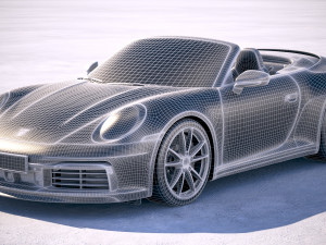 Porsche 911 Carrera 4S Cabrio 2019 3D मॉडल
