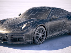 Porsche 911 Carrera 4S Cabrio 2019 3D मॉडल