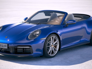 Porsche 911 Carrera 4S Cabrio 2019 3D मॉडल