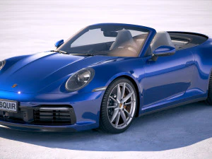 Porsche 911 Carrera 4S Cabrio 2019 3D Model