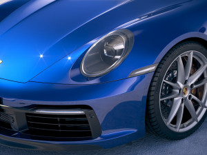 Porsche 911 Carrera 4S Cabrio 2019 3D मॉडल