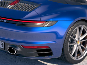 Porsche 911 Carrera 4S Cabrio 2019 3D मॉडल