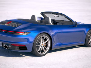 Porsche 911 Carrera 4S Cabrio 2019 3D मॉडल