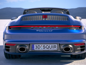 Porsche 911 Carrera 4S Cabrio 2019 3D मॉडल