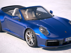 Porsche 911 Carrera 4S Cabrio 2019 3D मॉडल