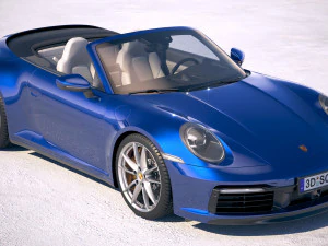 Porsche 911 Carrera 4S Cabrio 2019 3D Model